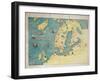 Northern Europe, from an Atlas of the World in 33 Maps, Venice, 1st September 1553-Battista Agnese-Framed Giclee Print