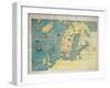 Northern Europe, from an Atlas of the World in 33 Maps, Venice, 1st September 1553-Battista Agnese-Framed Giclee Print