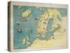 Northern Europe, from an Atlas of the World in 33 Maps, Venice, 1st September 1553-Battista Agnese-Stretched Canvas