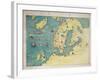 Northern Europe, from an Atlas of the World in 33 Maps, Venice, 1st September 1553-Battista Agnese-Framed Giclee Print