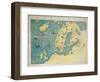 Northern Europe, from an Atlas of the World in 33 Maps, Venice, 1st September 1553-Battista Agnese-Framed Giclee Print