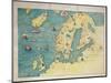 Northern Europe, from an Atlas of the World in 33 Maps, Venice, 1st September 1553-Battista Agnese-Mounted Giclee Print