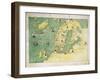 Northern Europe, from Atlas of the World in Thirty-Three Maps, 1553-Battista Agnese-Framed Giclee Print