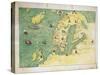 Northern Europe, from Atlas of the World in Thirty-Three Maps, 1553-Battista Agnese-Stretched Canvas