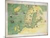 Northern Europe, from Atlas of the World in Thirty-Three Maps, 1553-Battista Agnese-Mounted Giclee Print