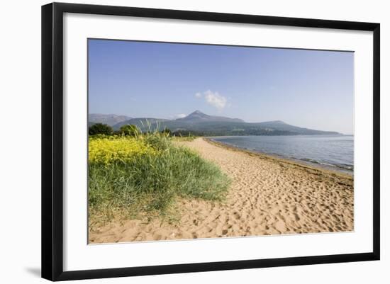 Northern Highlands on Arran Viewed from Beach-null-Framed Photographic Print