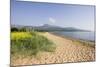 Northern Highlands on Arran Viewed from Beach-null-Mounted Photographic Print