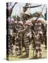 Northern Highlands Tribesmen with Striped Body Decoration, Goroka, Papua New Guinea-Ian Griffiths-Stretched Canvas