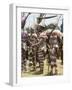 Northern Highlands Tribesmen with Striped Body Decoration, Goroka, Papua New Guinea-Ian Griffiths-Framed Photographic Print