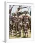 Northern Highlands Tribesmen with Striped Body Decoration, Goroka, Papua New Guinea-Ian Griffiths-Framed Photographic Print