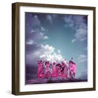 Northern Indian Tribe of Banjara Dancers Performing Somewhere in Hyderabad-Jack Birns-Framed Photographic Print