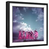 Northern Indian Tribe of Banjara Dancers Performing Somewhere in Hyderabad-Jack Birns-Framed Photographic Print