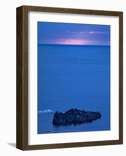 Northern Ireland, Basalt Island on the Causeway Coast, Glow on the Horizon-K. Schlierbach-Framed Photographic Print
