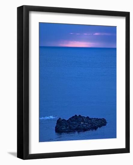 Northern Ireland, Basalt Island on the Causeway Coast, Glow on the Horizon-K. Schlierbach-Framed Photographic Print