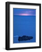 Northern Ireland, Basalt Island on the Causeway Coast, Glow on the Horizon-K. Schlierbach-Framed Photographic Print