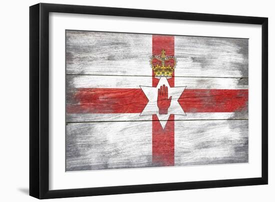 Northern Ireland Country Flag - Barnwood Painting-Lantern Press-Framed Art Print