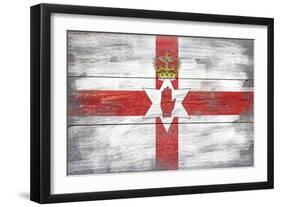 Northern Ireland Country Flag - Barnwood Painting-Lantern Press-Framed Art Print