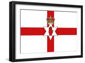 Northern Ireland Country Flag - Letterpress-Lantern Press-Framed Art Print