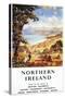 Northern Ireland - Pastoral Scene Man and Dog British Railways Poster-Lantern Press-Stretched Canvas