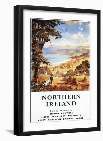 Northern Ireland - Pastoral Scene Man and Dog British Railways Poster-Lantern Press-Framed Art Print