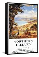 Northern Ireland - Pastoral Scene Man and Dog British Railways Poster-Lantern Press-Framed Stretched Canvas