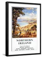 Northern Ireland - Pastoral Scene Man and Dog British Railways Poster-Lantern Press-Framed Art Print