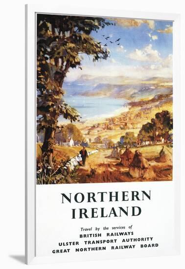 Northern Ireland - Pastoral Scene Man and Dog British Railways Poster-Lantern Press-Framed Art Print