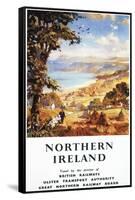 Northern Ireland - Pastoral Scene Man and Dog British Railways Poster-Lantern Press-Framed Stretched Canvas