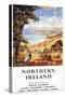 Northern Ireland - Pastoral Scene Man and Dog British Railways Poster-Lantern Press-Stretched Canvas