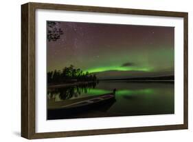 Northern Light or Aurora Borealis Nellim Near Inari Lake Lapland Finland-Renato Granieri-Framed Photographic Print