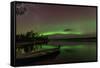 Northern Light or Aurora Borealis Nellim Near Inari Lake Lapland Finland-Renato Granieri-Framed Stretched Canvas