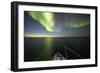 Northern Lights above Expedition Boat, Nunavut, Canada-Paul Souders-Framed Photographic Print
