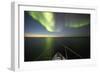 Northern Lights above Expedition Boat, Nunavut, Canada-Paul Souders-Framed Photographic Print