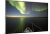 Northern Lights above Expedition Boat, Nunavut, Canada-Paul Souders-Mounted Photographic Print