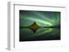 Northern lights above Kirkjufell Mountain, Snaefellsnes peninsula, Western Iceland, Europe.-ClickAlps-Framed Photographic Print