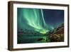 Northern Lights above Waters Edge-Jamen Percy-Framed Photographic Print