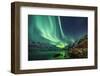 Northern Lights above Waters Edge-Jamen Percy-Framed Photographic Print