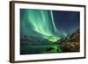 Northern Lights above Waters Edge-Jamen Percy-Framed Photographic Print