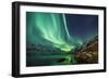 Northern Lights above Waters Edge-Jamen Percy-Framed Photographic Print