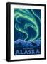 Northern Lights, Anchorage, Alaska-Lantern Press-Framed Art Print