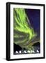 Northern Lights and Orcas, Alaska-Lantern Press-Framed Art Print