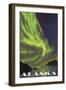 Northern Lights and Orcas, Wrangell, Alaska-Lantern Press-Framed Art Print