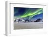 Northern Lights (Aurora Borealis) Illuminate the Sky and the Snowy Peaks-Roberto Moiola-Framed Photographic Print