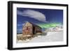 Northern Lights (Aurora Borealis) over an Abandoned Log Cabin Surrounded by Snow and Ice-Roberto Moiola-Framed Photographic Print