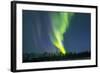 Northern Lights (Aurora Borealis) over Snowscape.-Jorg Hackemann-Framed Photographic Print