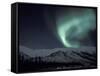 Northern Lights Curtain of Green and Yellow, Brooks Range, Alaska, USA-Hugh Rose-Framed Stretched Canvas