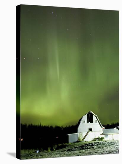 Northern Lights Dance across the Sky Near Palmer, Alaska-null-Stretched Canvas
