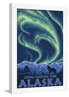 Northern Lights, Denali National Park, Alaska-null-Framed Poster