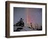 Northern Lights During Snow, Northwest Territories, March 2008, Canada-Eric Baccega-Framed Photographic Print