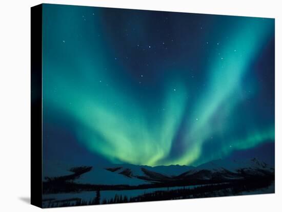 Northern Lights, Endicott Mountains in the Brooks Range, Alaska-Hugh Rose-Stretched Canvas
